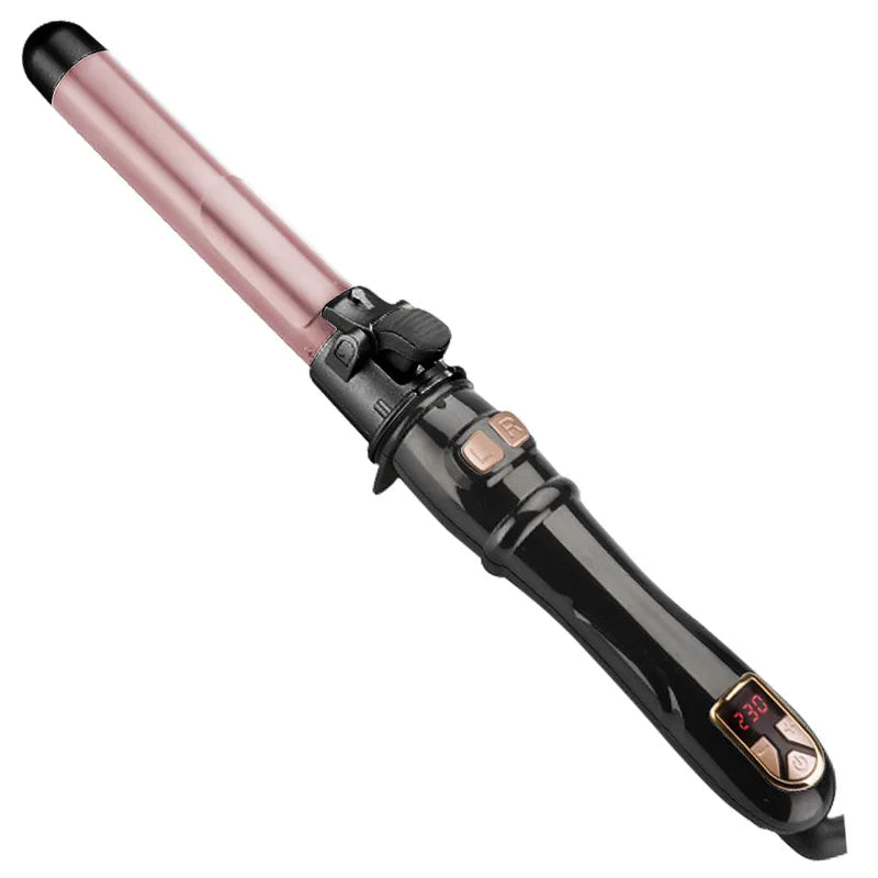 Automatic Hair Curler 1.1inches Rotating Curling Iron with LED Display Fast Heating Curling Wand Hair Curler for Home&Travel Use - Artigo Importado