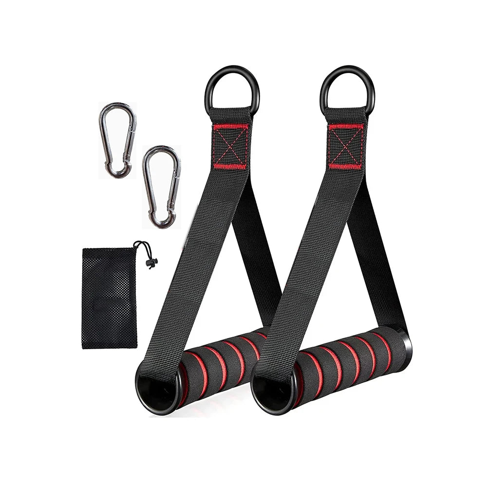 Resistance Bands Handle Bar Attachment Station Fitness Pulley Strap Exercise Home Gym Training Accessories Workout Equipments - Artigo Importado