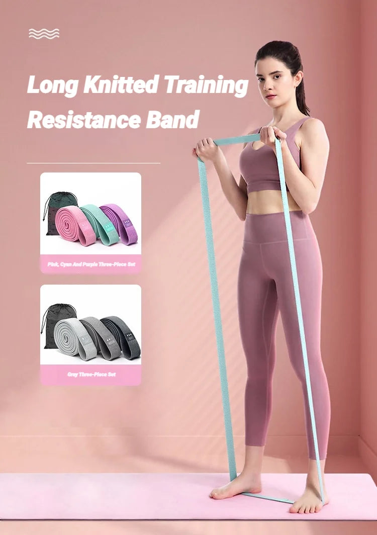 Resistance Bands Set for Working Out Non-Slip Exercise Booty Bands for Women Men Leg and Glutes with Hair Ties and Tape Measure - Artigo Importado