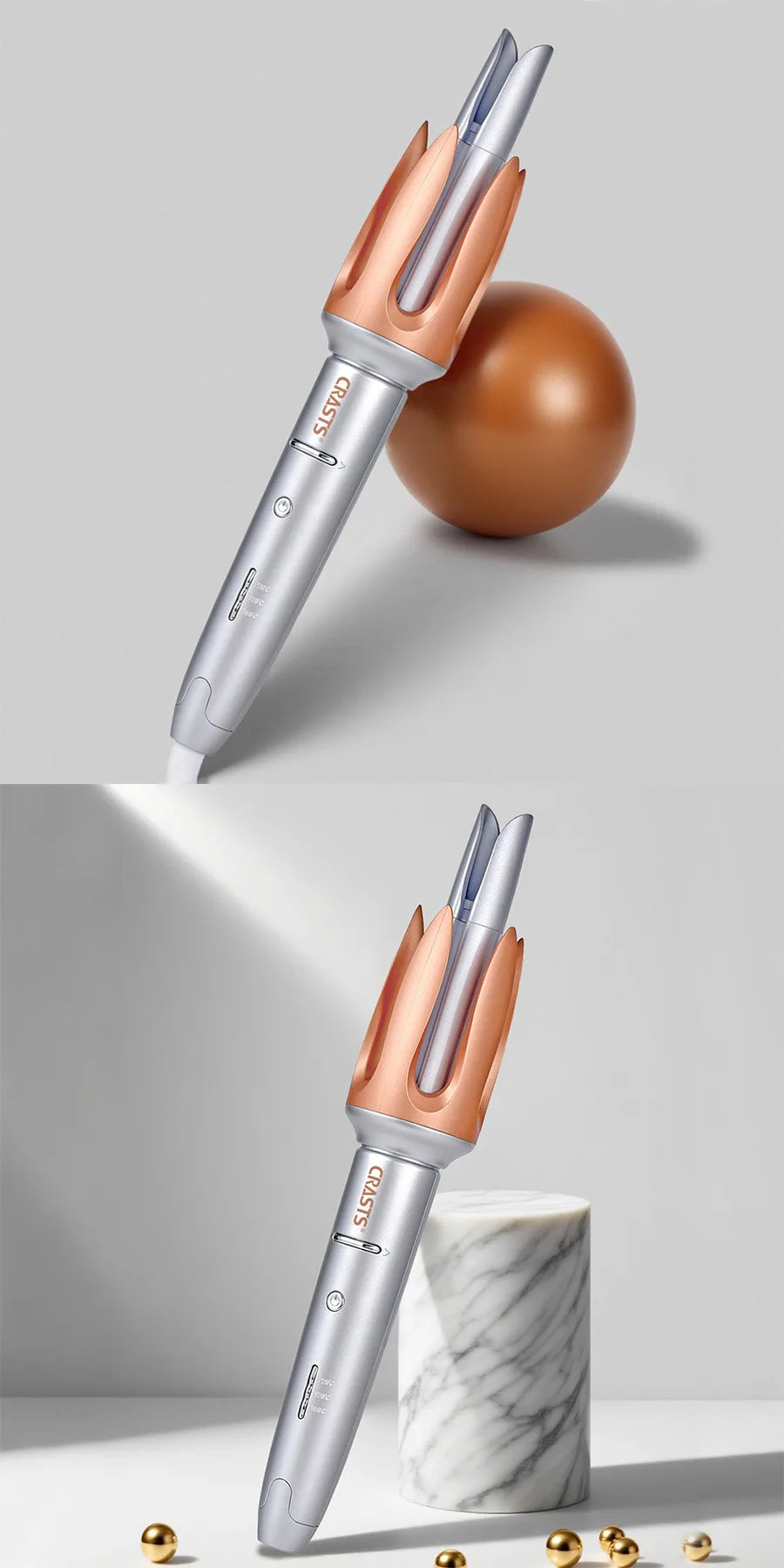 Automatic curling iron with large waves for long-lasting styling without damaging hair. Curling artifact - Artigo Importado