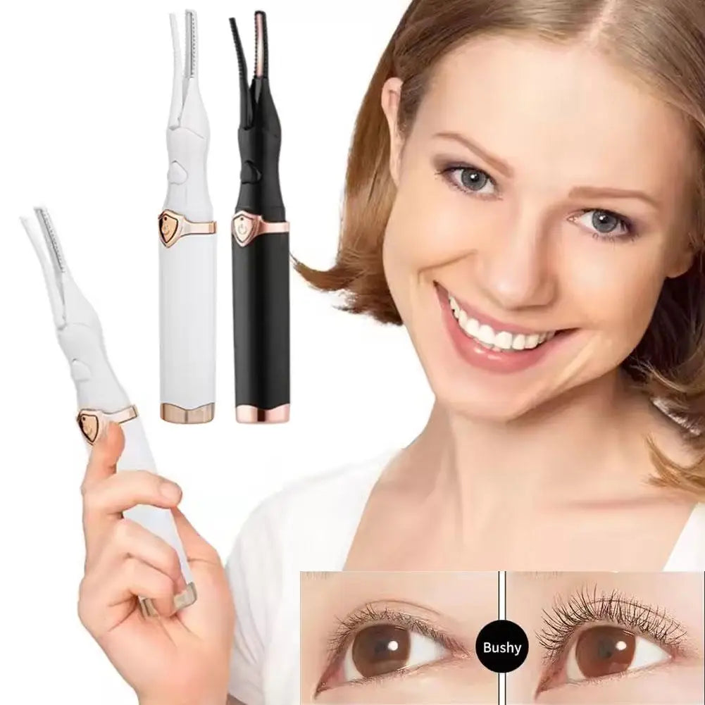 Thermal Eyelash Curler New Electric Heated Eyelash Curler Portable Intelligent Temperature Control Styling Make Up Beauty Tool - Artigo Importado
