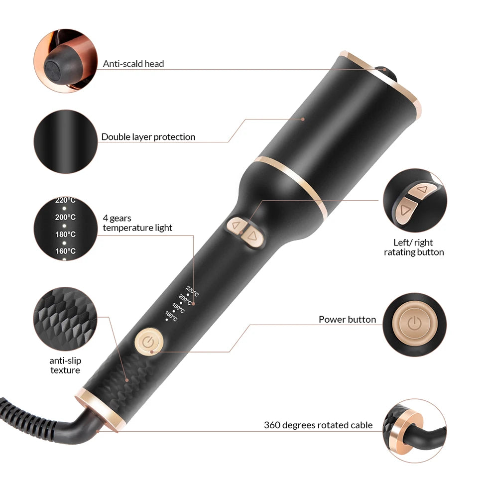 Automatically Hair Curler Automatic Looper Wavy Crimping Curl Tool - Artigo Importado