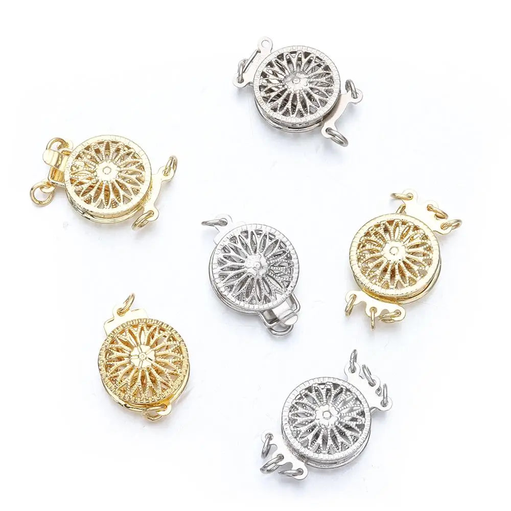 Layered Necklace Clasps Necklace Layering Clasp Multiple Bracelet Lock Connectors with Lobster Ring Clasps Jewelry DIY Findings - Artigo Importado