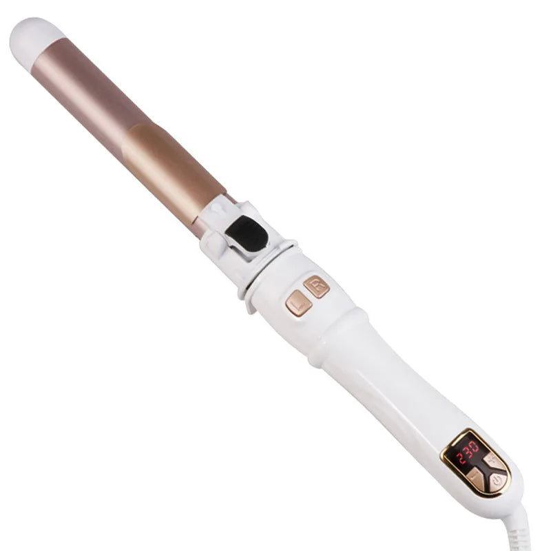 Automatic Hair Curler 1.1inches Rotating Curling Iron with LED Display Fast Heating Curling Wand Hair Curler for Home&Travel Use - Artigo Importado
