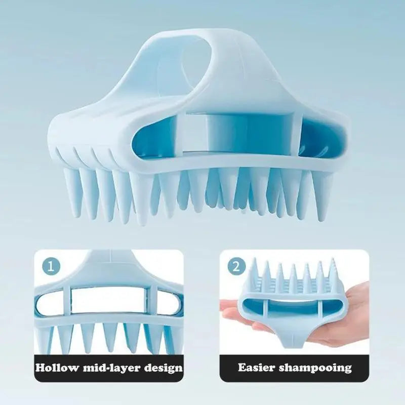 Scalp Massager Shampoo Brush Hair Washing Scalp Brush Soft Silicone Scalp Massager Hair Comb For Dandruff Removal Shampoo Brush - Artigo Importado