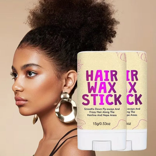 Women's styling hair wax stick Effectively smooths frizz, provides long-lasting hold, and creates a soft, shiny hairstyle. - Artigo Importado