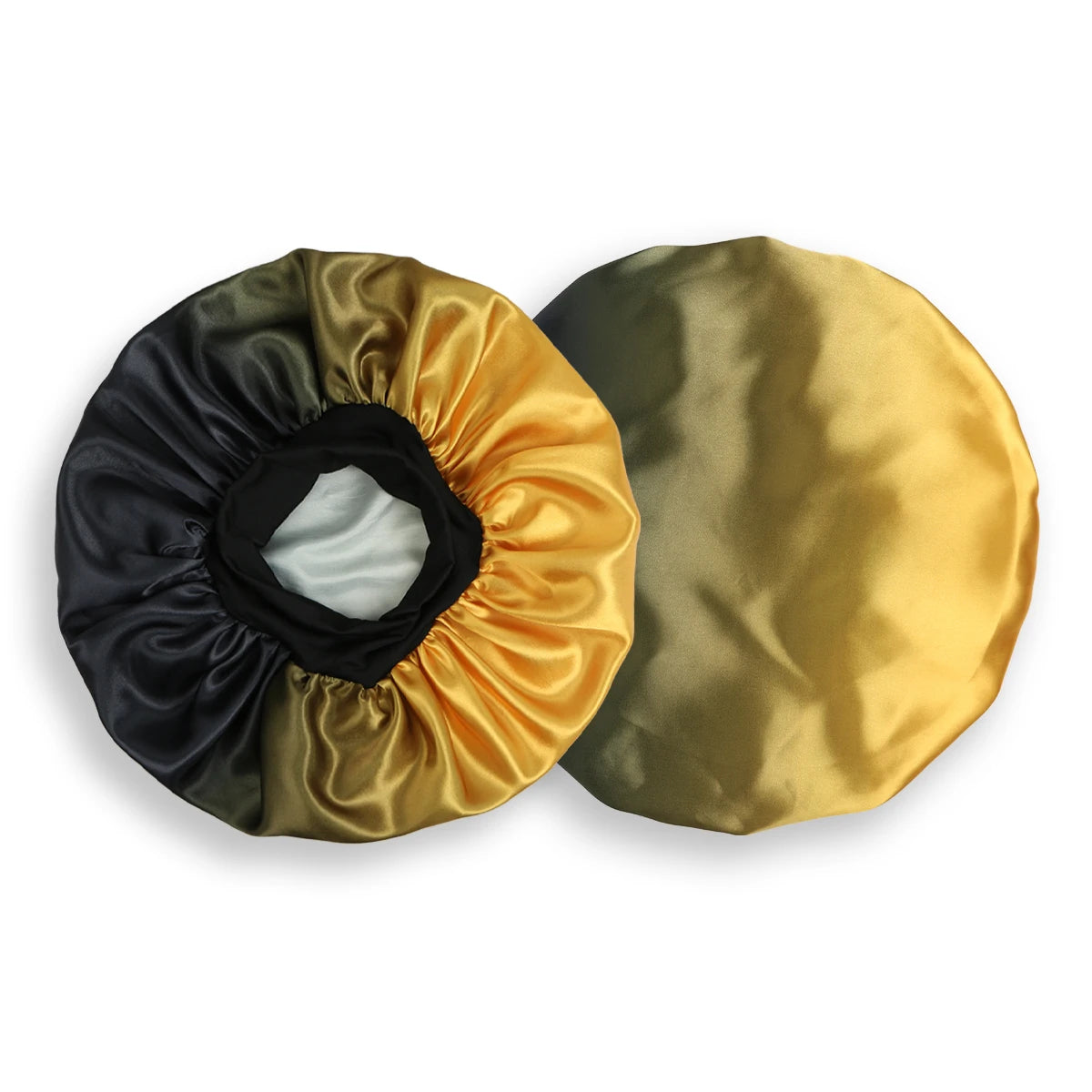 Satin Silk Bonnet Cap with Frontal Wrap, Wide Band, Colorful Fade Printing, Soft Nightcaps, Hair Protect Sleep, Extra Big Size - Artigo Importado