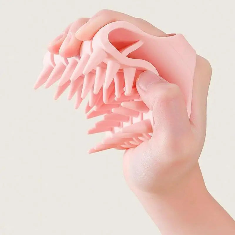 Scalp Massager Shampoo Brush Hair Washing Scalp Brush Soft Silicone Scalp Massager Hair Comb For Dandruff Removal Shampoo Brush - Artigo Importado