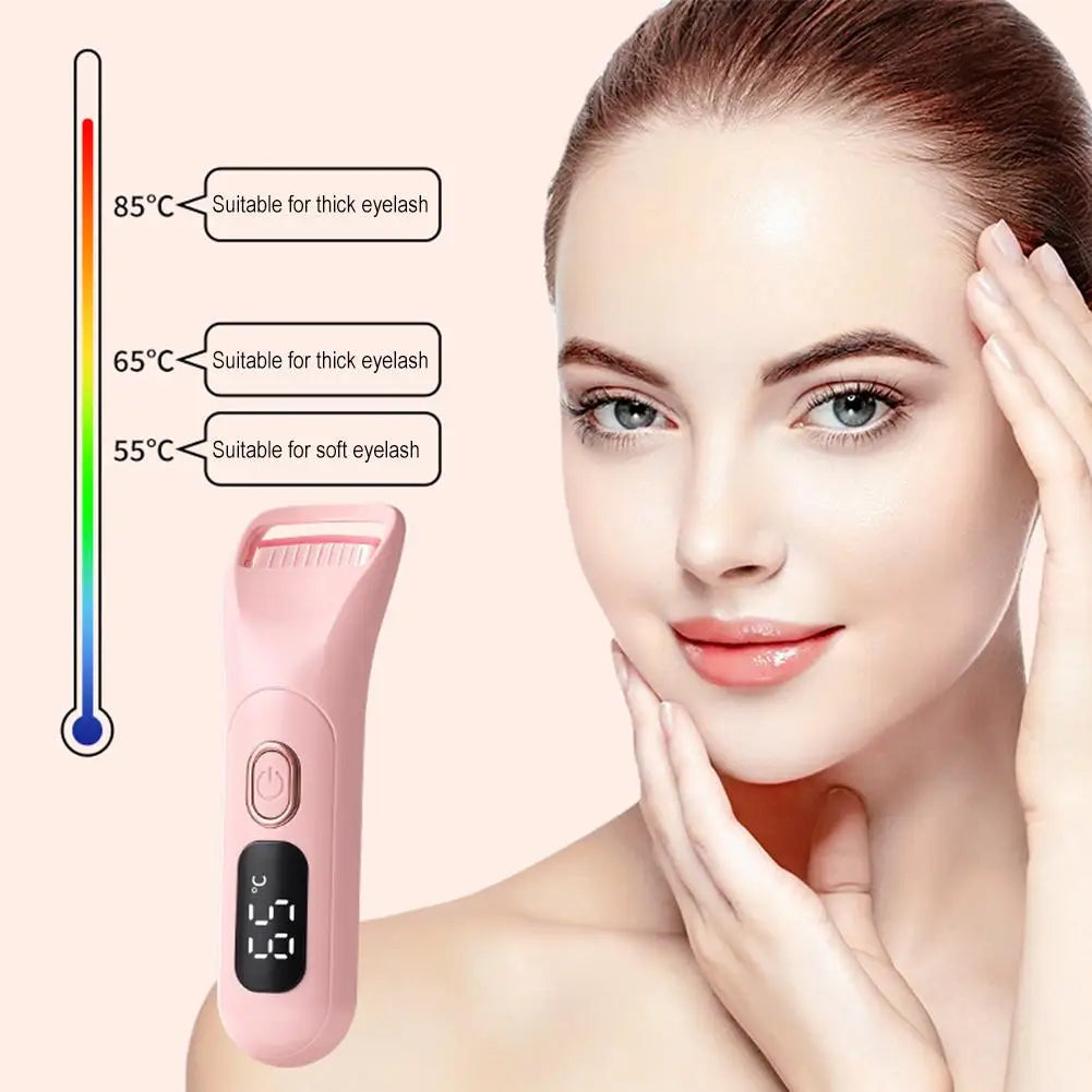 Heat Eyelash Curler Electric Eyelash Curler  Portable Curling Eyelash Eyelash Grafting Long Lasting Makeup Tools - Artigo Importado