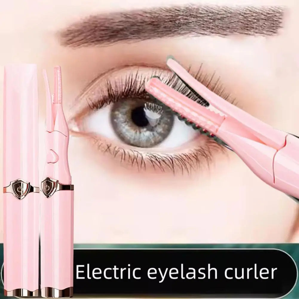 Electric Eyelash Curler Fast Heating Eyelash Curler Long-Lasting Eyelash Comb Professional Heated Curling Brush Makeup Tools - Artigo Importado