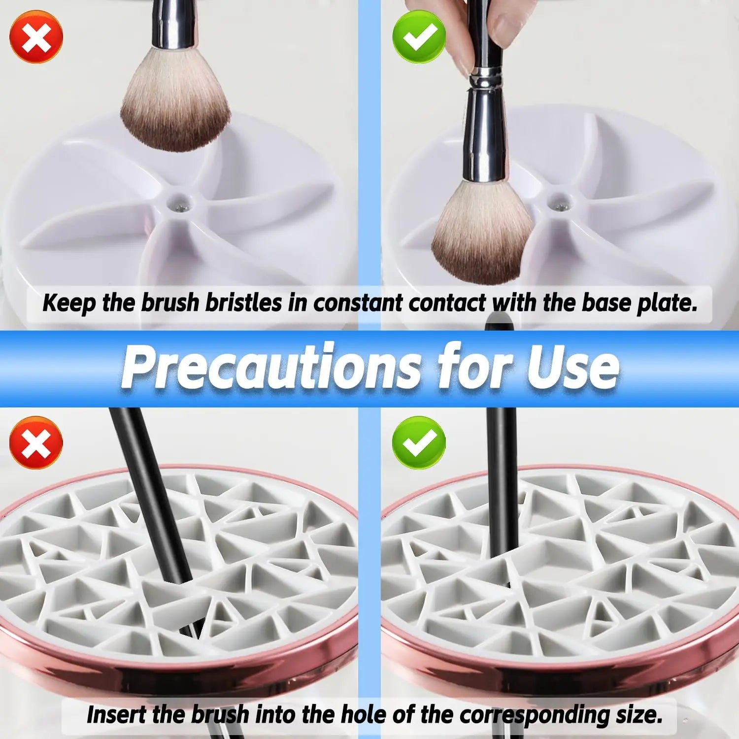 3-in-1 Electric Makeup Brush Cleaner Dryer Storage Drying Available Fast Cleaning Automatic Cleaning Tool for All Size Brushes - Artigo Importado