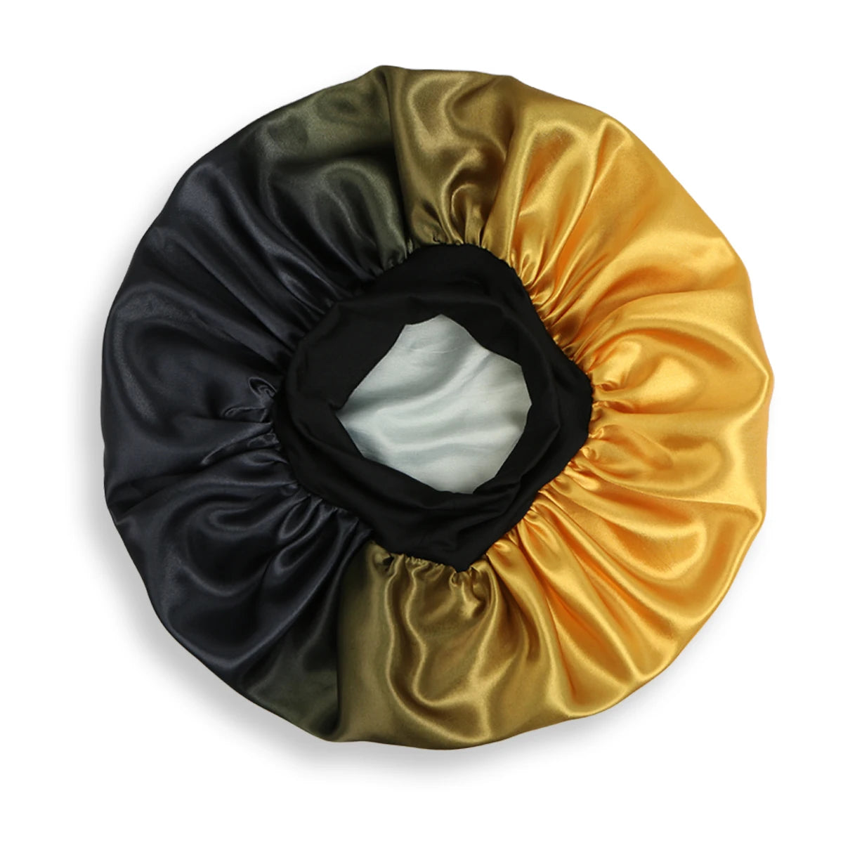 Satin Silk Bonnet Cap with Frontal Wrap, Wide Band, Colorful Fade Printing, Soft Nightcaps, Hair Protect Sleep, Extra Big Size - Artigo Importado