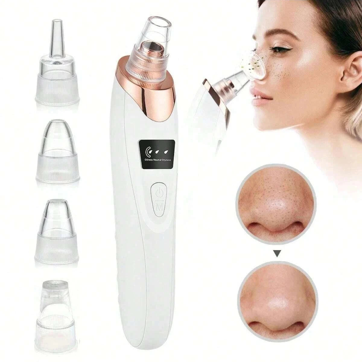 Electric Blackhead Remover Vacuum Cleaner Black Spots Removal Facial Deep Cleansing Pore Cleaner Machine Face Skin Care Tools - Artigo Importado