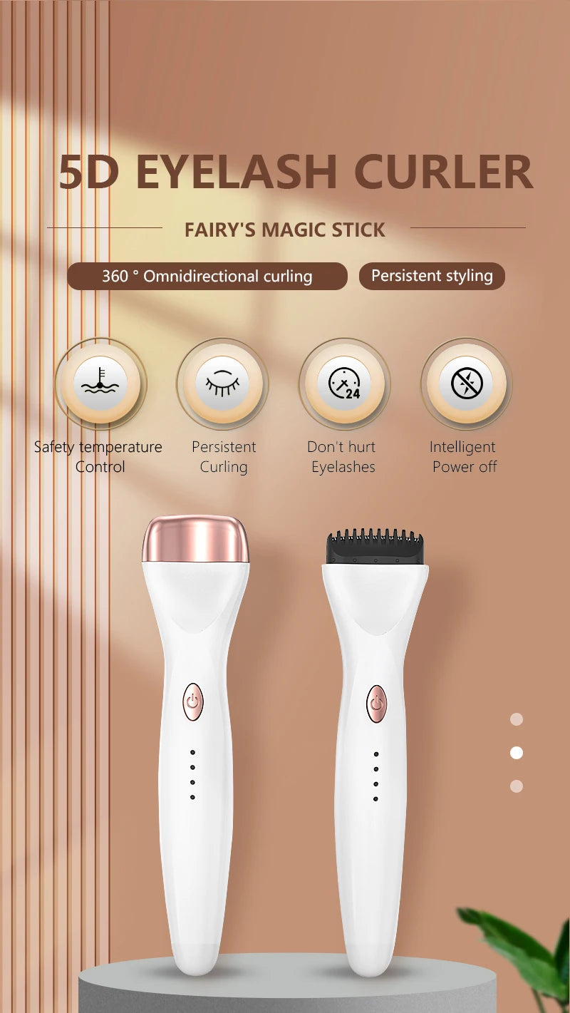 Heat Curling Electric Eyelash Curler Electric Heated Eyelash Grafting Long Lasting Hot Eyelashes - Artigo Importado