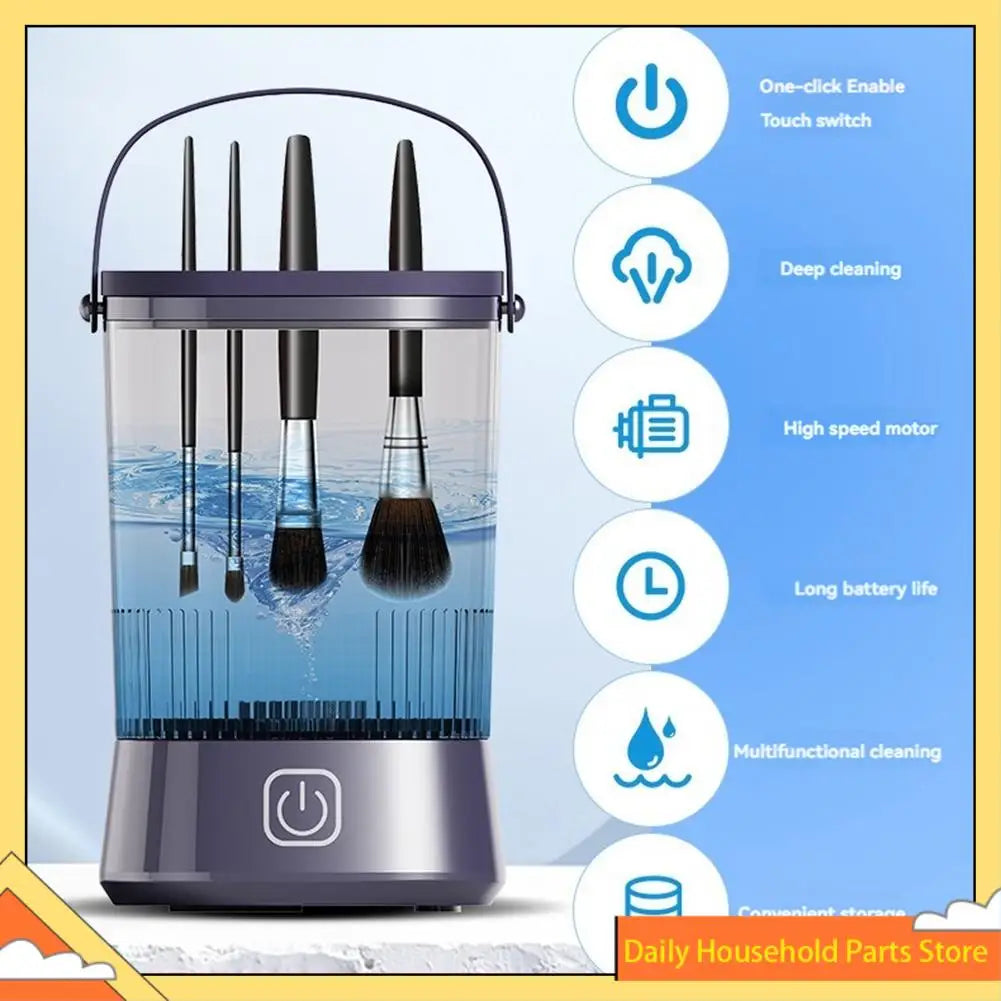 Electric Makeup Brush Cleaner With Clean Mat USB Automatic Rotation Makeup Brush Cleaner For Makeup Lovers Women HOT! - Artigo Importado