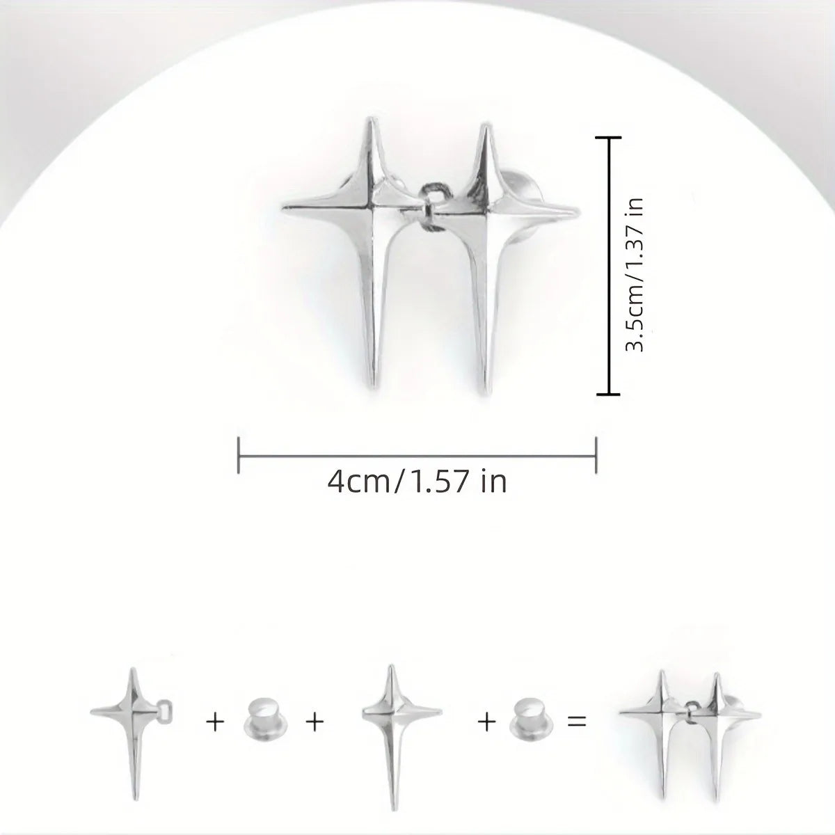 1 Pair Waist Buckle, A Star Shaped Waist Buckle Decorative Buttons, No Sewing, Detachable Button For Waist Adjustment - Artigo Importado