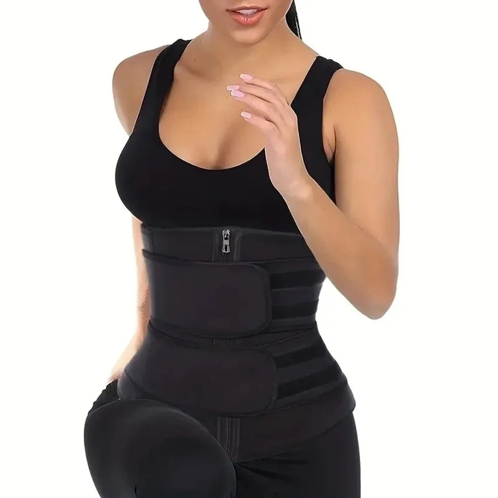 1pc Waist Trainer Slimming Body Shaper Fitness Belt Weight Loss Fat Burning Sport Girdle Sweat Trimmer Workout Cincher Shapewear - Artigo Importado