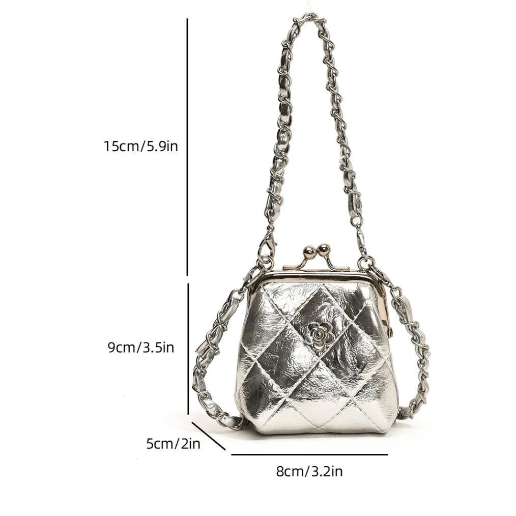 Super Mini Crossbody Bags For Women Designer Bag Luxury Chain Shoulder Coin Mini Purse Cute Clip Lipstick Bag Lady Cute Hobo Bag - Artigo Importado