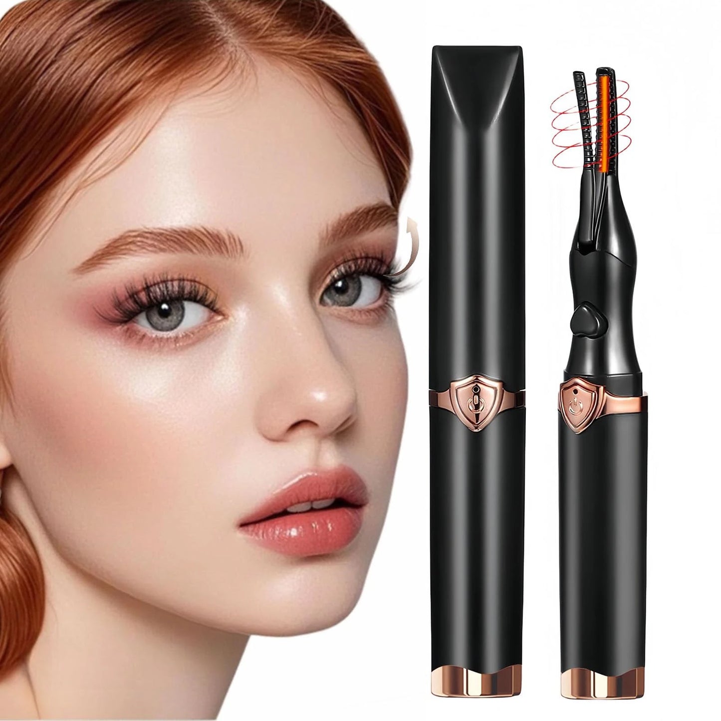 Heated Eyelash Curler 2-in-1 Clip-Type Design 3 Temperature Modes USB Rechargeable Electric Eyelash Curler for Women Girls Gift - Artigo Importado