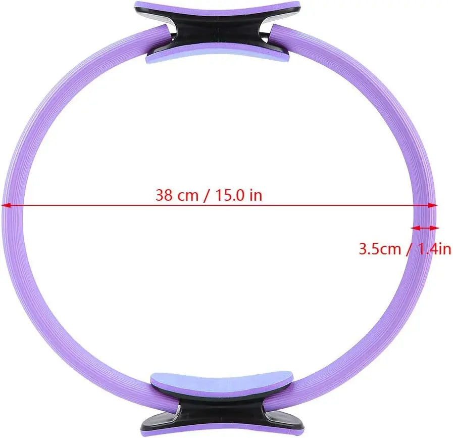Yoga Pilates Ring Durable Non-Slip Exercise Circle Magic Exercise Circle with Dual Grip for Thigh Pelvic Floor Muscle Training - Artigo Importado