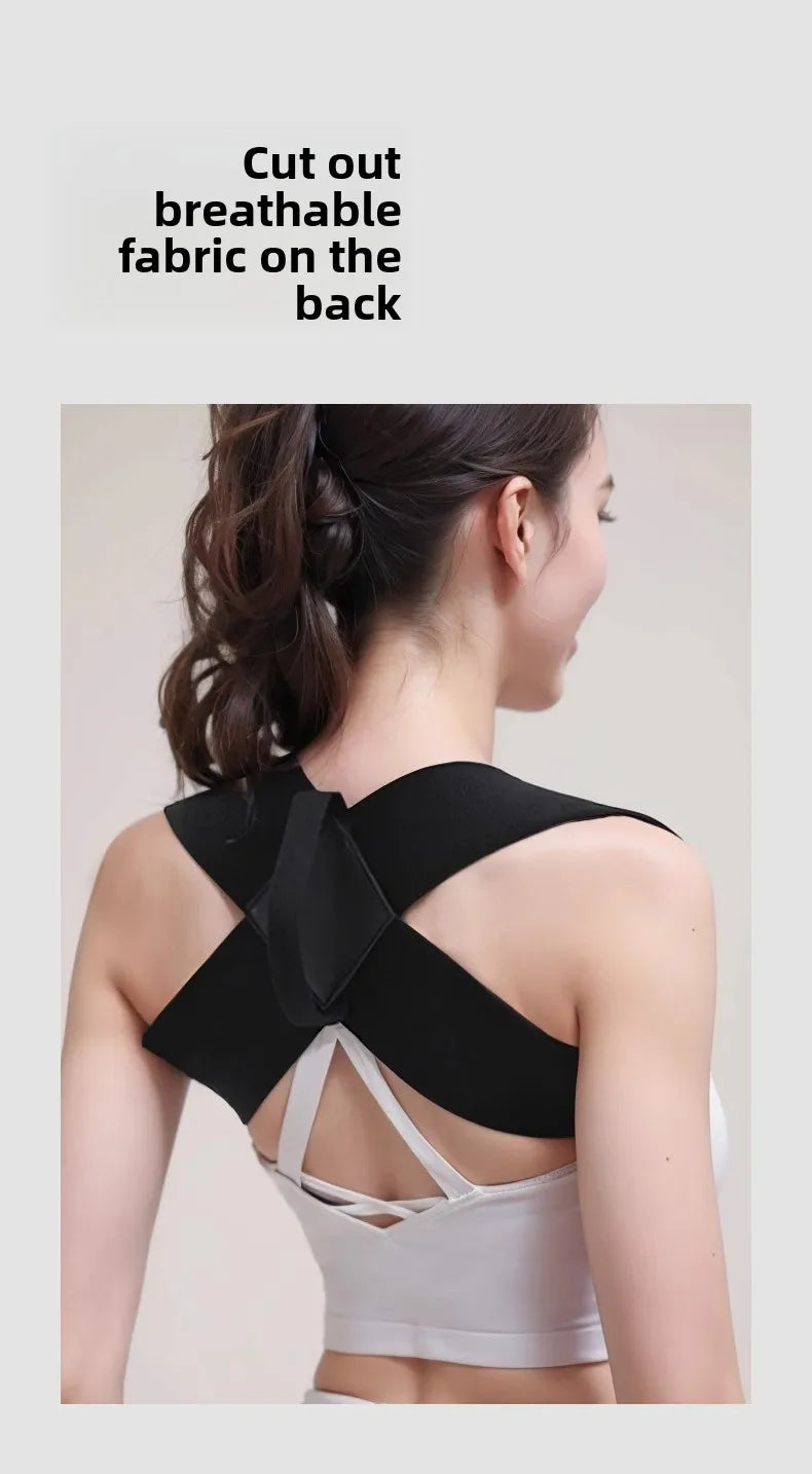 Posture Corrector for Adults - Adjustable Back Brace To Straighten Spine Improve Shoulder Alignment Kyphosis Correction - Artigo Importado