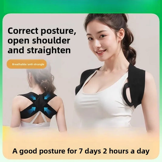 Posture Corrector for Adults - Adjustable Back Brace To Straighten Spine Improve Shoulder Alignment Kyphosis Correction - Artigo Importado