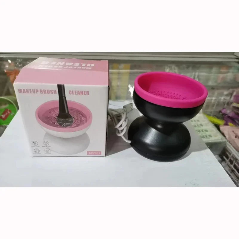 Electric Makeup Brush Cleaner Machine All Size Beauty Makeup Brush Portable Automatic Cosmetic Brushes Cleaner Tool Household - Artigo Importado