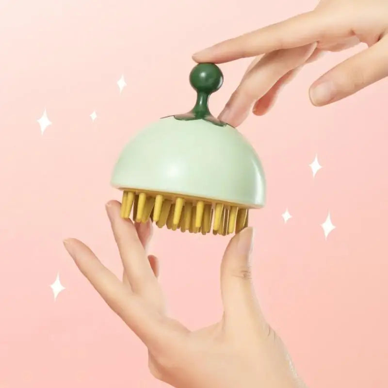 Silicone Shampoo Scalp Hair Massager Comb Bath Cleansing Exfoliator Brush Shampoo Massager Scalp Acupuncture Point Massage Brush - Artigo Importado