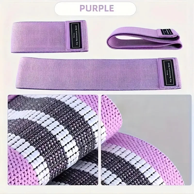 1/3pcs Booty Resistance Bands Set - Yoga Squat Hip Toning Elastic Bands Woven Poly-Cotton Workout Bands In Stock - Artigo Importado
