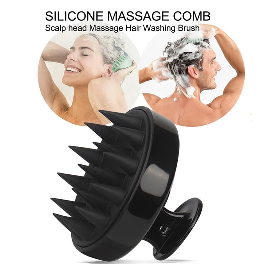 Silicone Head Scalp Massage Comb Hair Washing Brush Soft Scalp Massager for Hair Growth Shampoo Brush Shower Comb Hair Care - Artigo Importado