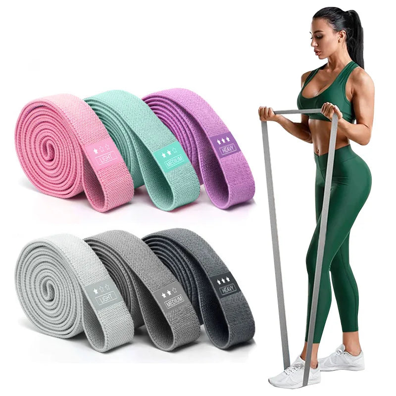 Resistance Bands Set for Working Out Non-Slip Exercise Booty Bands for Women Men Leg and Glutes with Hair Ties and Tape Measure - Artigo Importado