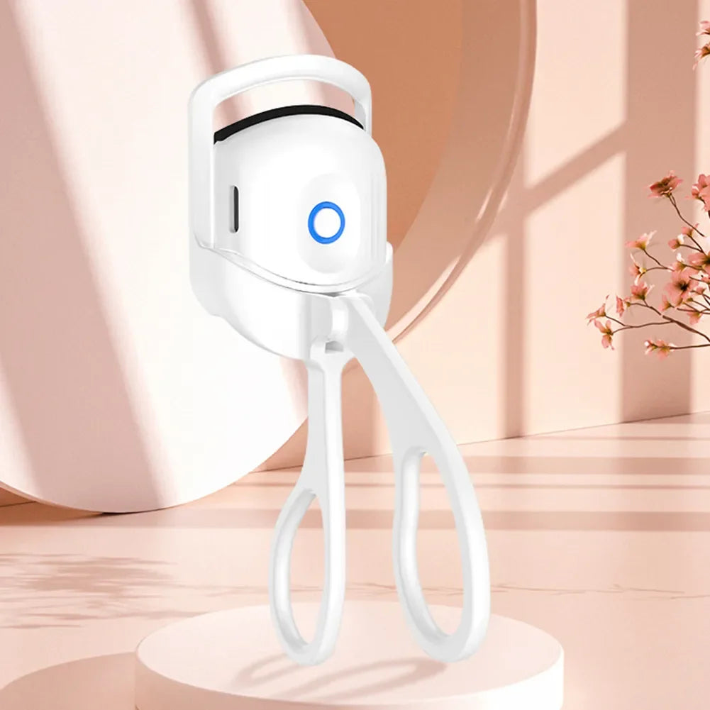 Electric Heated Eyelash Curler Eyelashes Curls Thermal Eyelash Curler USB Rechargeable Mini Long Lasting Makeup Tool Beauty Tool - Artigo Importado