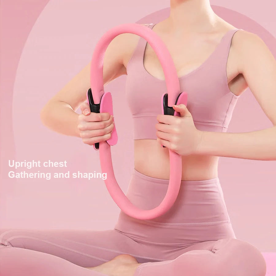 1pc Yoga Pilates Ring - Durable Non-Slip Exercise Circle Fitness Magic Circle  for Toning & Sculpting Pilates Ring Flexibility - Artigo Importado