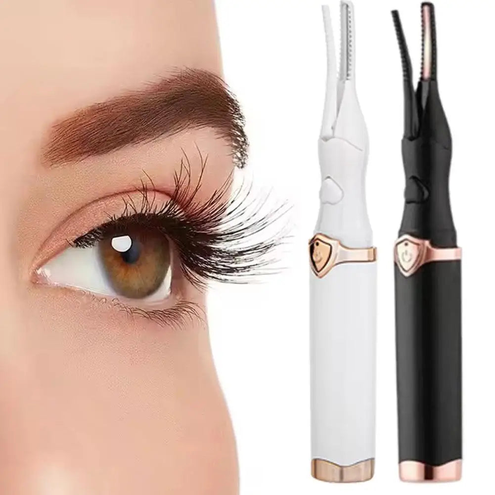 1Pc Electric Heated Eyelash Curler USB Rechargeable Eyelashes Quick Lasting Curling Comb&Clip Dual Use Makeup Eyelash Curler - Artigo Importado