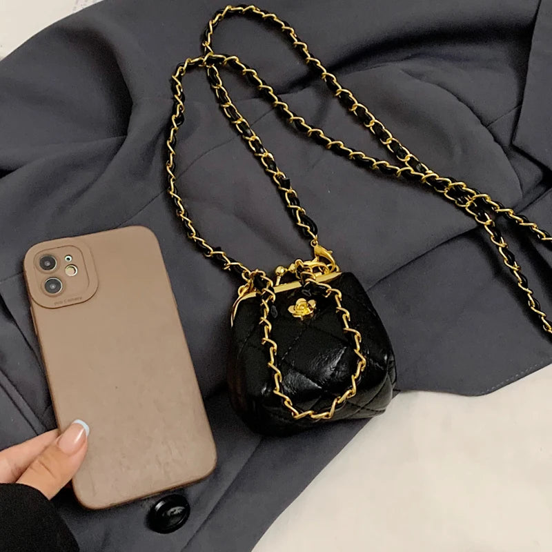 Super Mini Crossbody Bags For Women Designer Bag Luxury Chain Shoulder Coin Mini Purse Cute Clip Lipstick Bag Lady Cute Hobo Bag - Artigo Importado