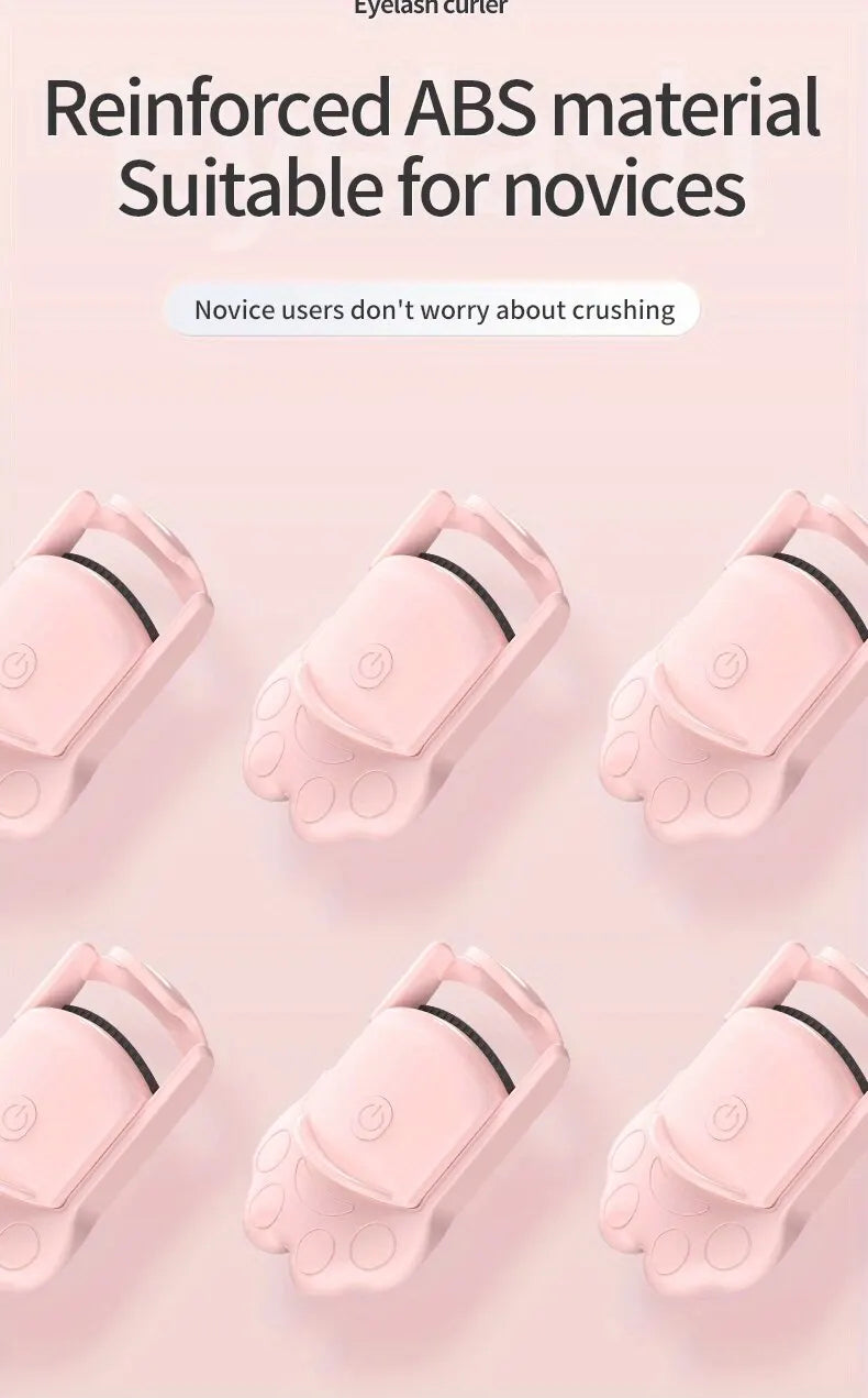 Electric Heated Eyelash Curler for Lasting Styling Portable Lash Lift Tool Intelligent Natural Curling with USB Rechargeable - Artigo Importado