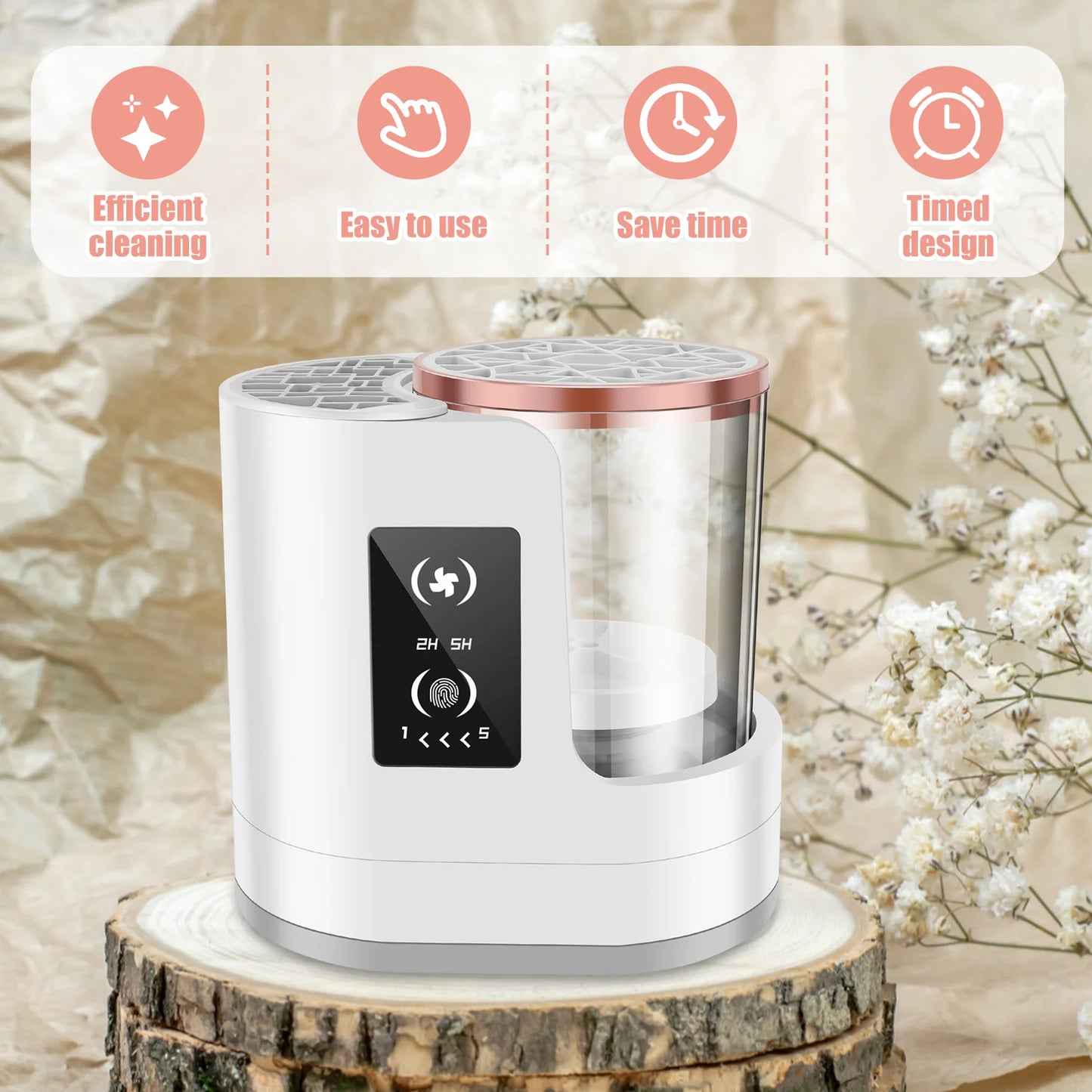 Electric Makeup Brush Cleaner Portable 3 In 1 Makeup Brushes Drying Rack USB Rechargeable Makeup Brushes Cleaning Tool for Women - Artigo Importado