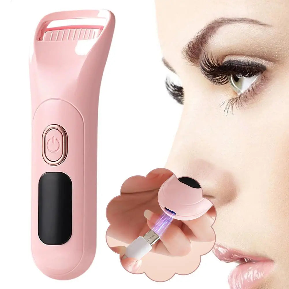 Heat Eyelash Curler Electric Eyelash Curler  Portable Curling Eyelash Eyelash Grafting Long Lasting Makeup Tools - Artigo Importado