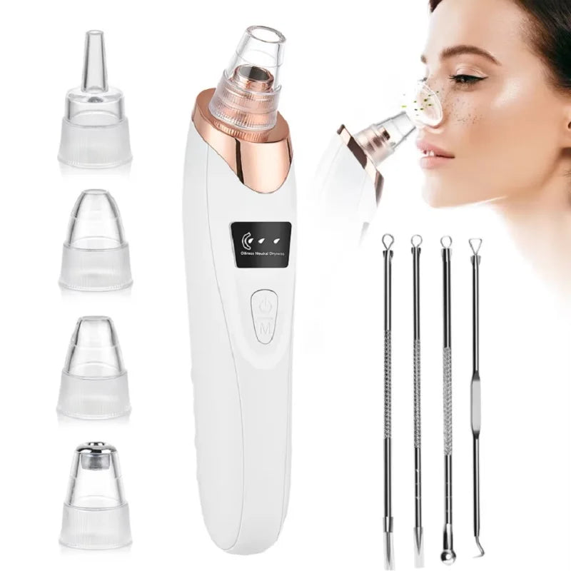 3 Suction Mode Blackhead Remover Face Cleansing Beauty Machine Dead Skin Remover Face Vacuum Blackhead Removal Skin Care Tool - Artigo Importado