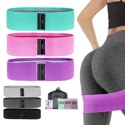 1/3pcs Booty Resistance Bands Set - Yoga Squat Hip Toning Elastic Bands Woven Poly-Cotton Workout Bands In Stock - Artigo Importado