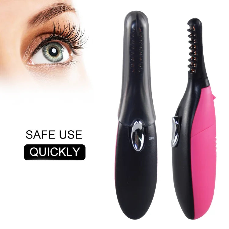 New Women Makeup Electric Heated Eyelash Curler Long Lasting Eye Lash Perm Heated Eyelashes Clip Automatic Tool - Artigo Importado