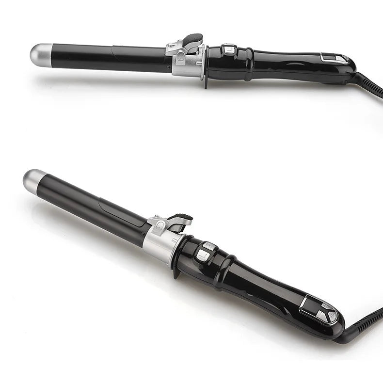 Automatic Hair Curler 1.1inches Rotating Curling Iron with LED Display Fast Heating Curling Wand Hair Curler for Home&Travel Use - Artigo Importado