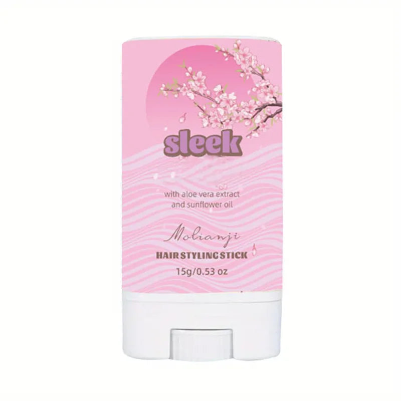 Women's styling hair wax stick Effectively smooths frizz, provides long-lasting hold, and creates a soft, shiny hairstyle. - Artigo Importado