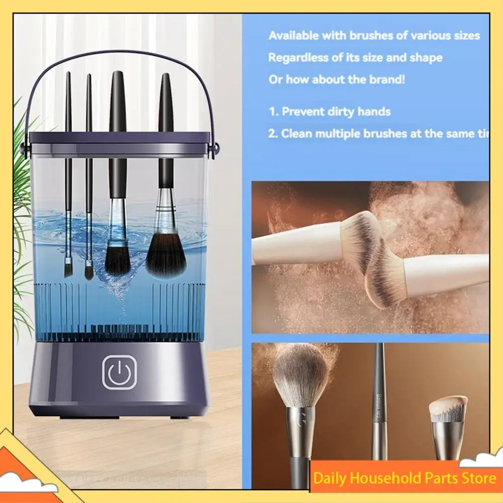 Electric Makeup Brush Cleaner With Clean Mat USB Automatic Rotation Makeup Brush Cleaner For Makeup Lovers Women HOT! - Artigo Importado