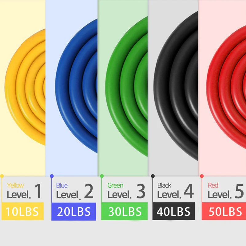 Resistance Bands Set Bodybuilding Home Gym Equipment Professional Weight Training Fitness Elastic Rubber Bands Workout Expander - Artigo Importado