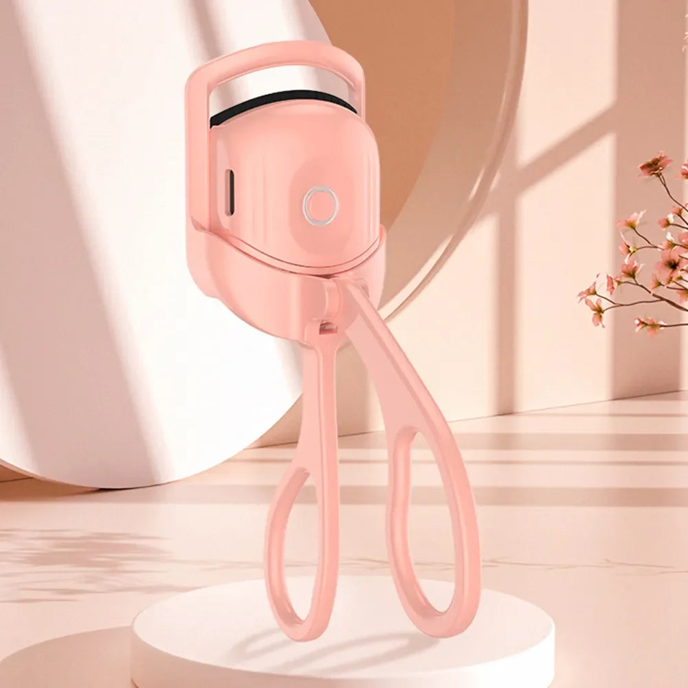 Electric Heated Eyelash Curler Eyelashes Curls Thermal Eyelash Curler USB Rechargeable Mini Long Lasting Makeup Tool Beauty Tool - Artigo Importado