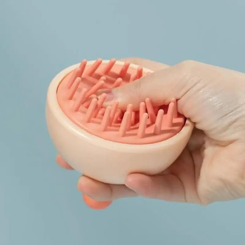 Silicone Shampoo Scalp Hair Massager Comb Bath Cleansing Exfoliator Brush Shampoo Massager Scalp Acupuncture Point Massage Brush - Artigo Importado
