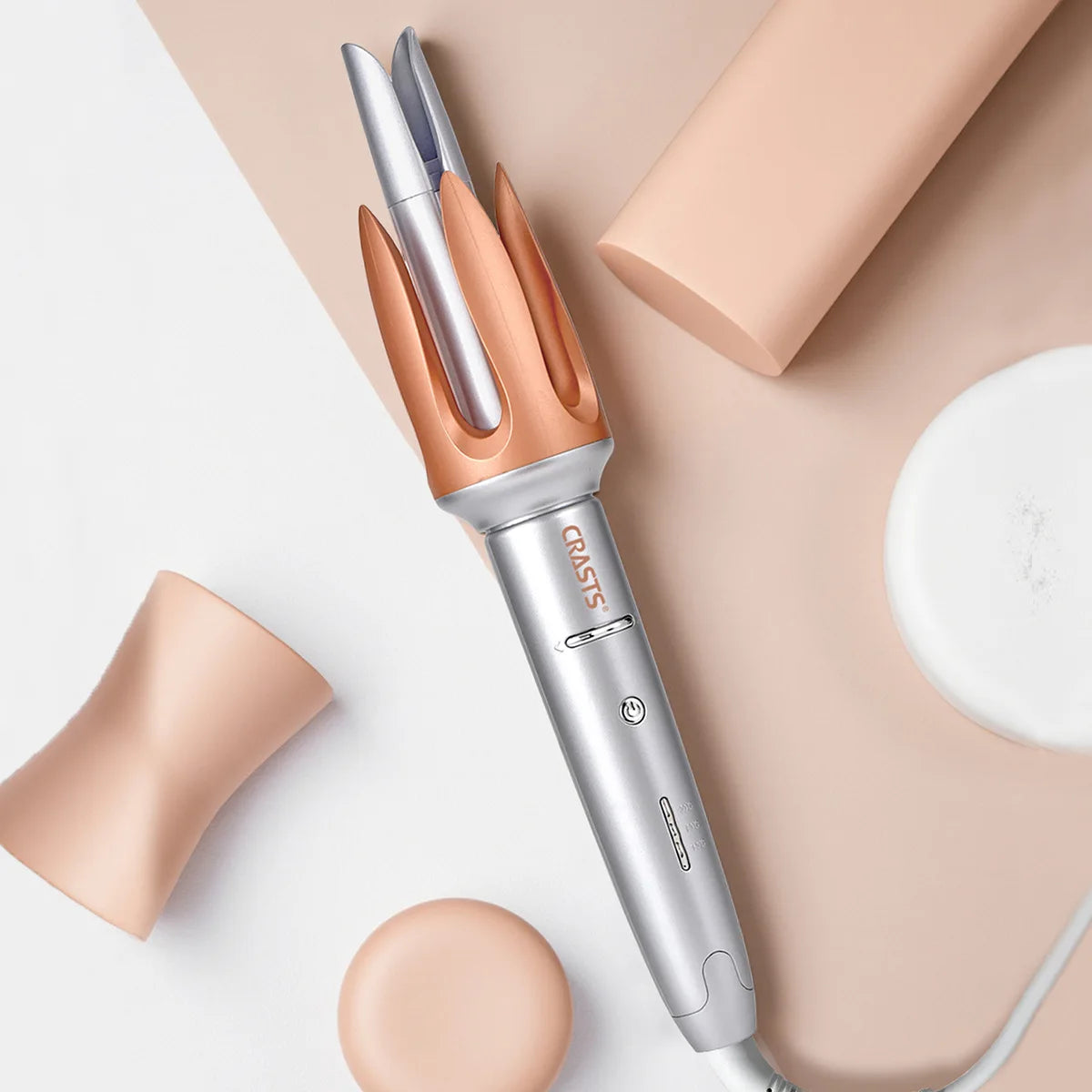 Automatic curling iron with large waves for long-lasting styling without damaging hair. Curling artifact - Artigo Importado