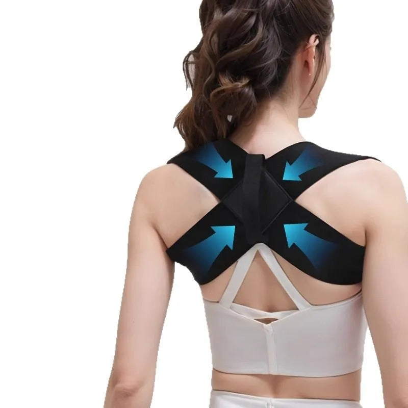 Posture Corrector for Adults - Adjustable Back Brace To Straighten Spine Improve Shoulder Alignment Kyphosis Correction - Artigo Importado