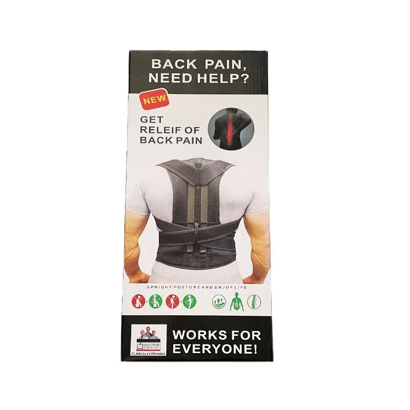 Posture Corrector For Men Women Hunching Back Support Health Care Shoulder Brace Straightener Belt Trainer Clavicle Spine Lumbar - Artigo Importado